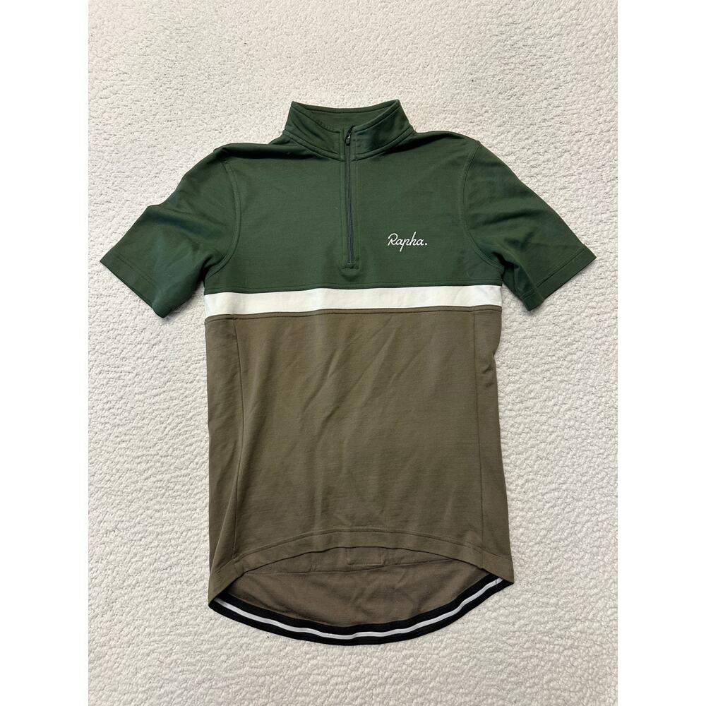 Rapha Green and Olive Short Sleeve Cycling Jersey